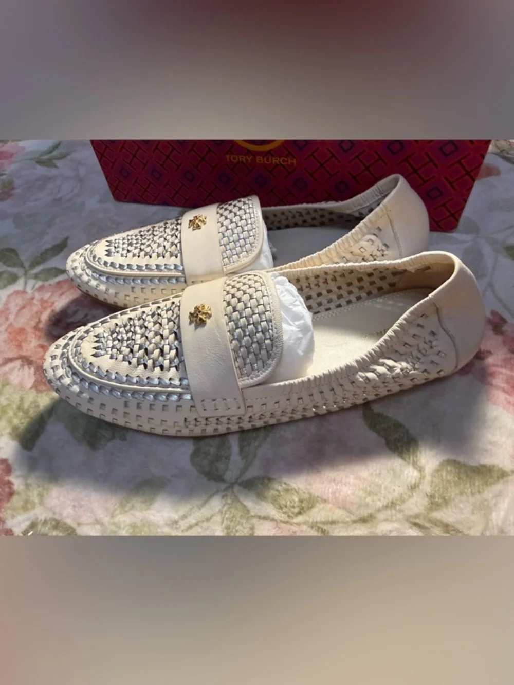 Tory Burch NWT Woven Ballet Loafer $378 Sz 8.5